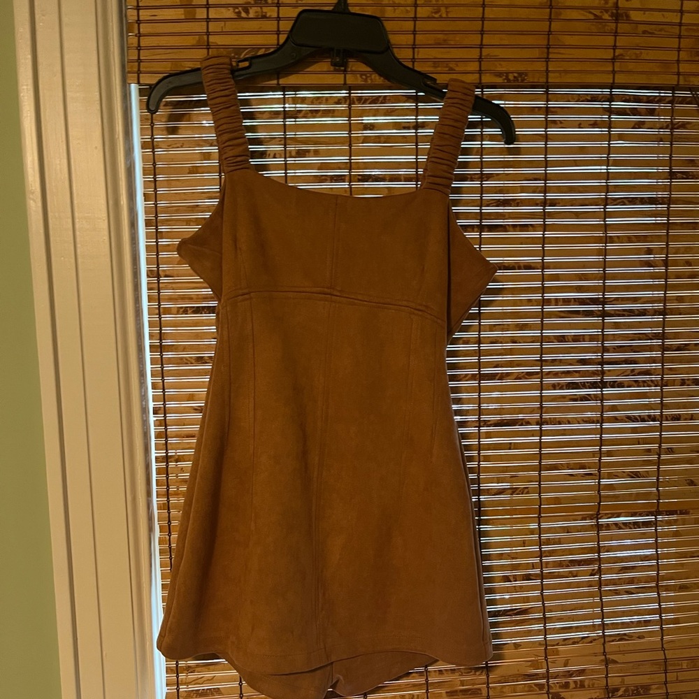 NWT suede romper